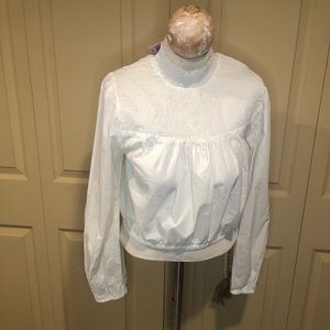Wild fable White long sleeve cotton crop top, women’s xl NWT